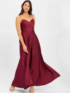 Laona Kleider*Damen Abendkleid bordeaux uni