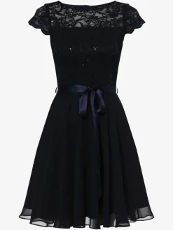 Swing Kleider*Damen Abendkleid marine uni