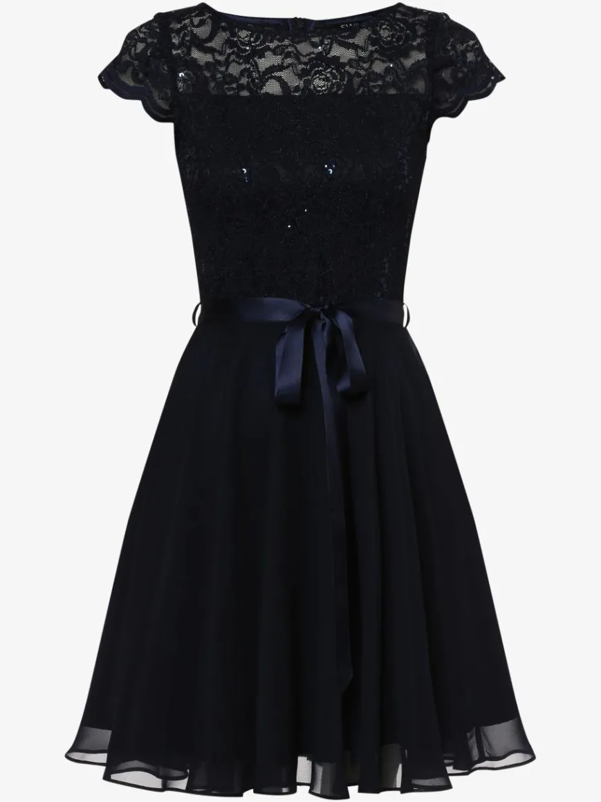 Swing Kleider*Damen Abendkleid marine uni