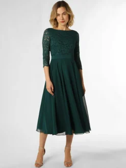 Swing Kleider*Damen Abendkleid tanne uni