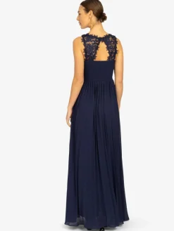 Kraimod Kleider*Damen Abendkleid marine gemustert