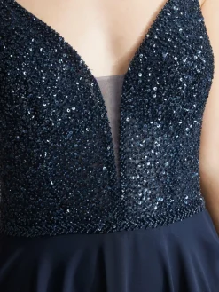 Hey Kyla Kleider*Damen Abendkleid marine uni