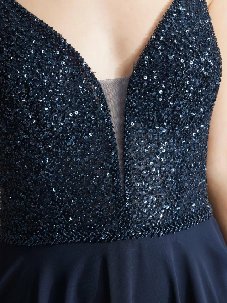 Hey Kyla Kleider*Damen Abendkleid marine uni