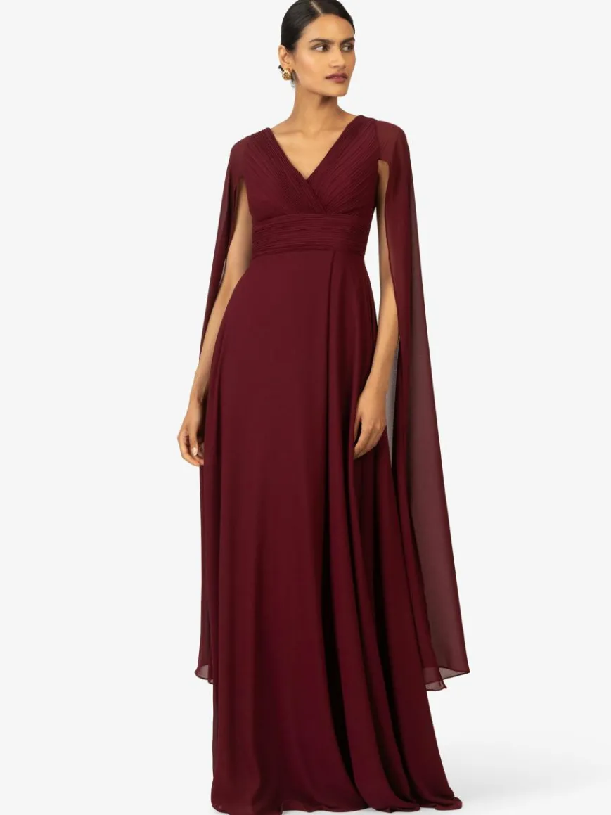 Kraimod Kleider*Damen Abendkleid bordeaux uni