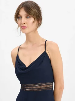 VM Kleider*Damen Abendkleid marine uni