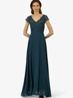 Kraimod Kleider*Damen Abendkleid petrol uni