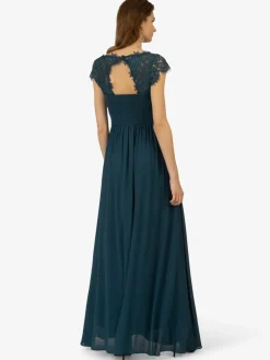 Kraimod Kleider*Damen Abendkleid petrol uni