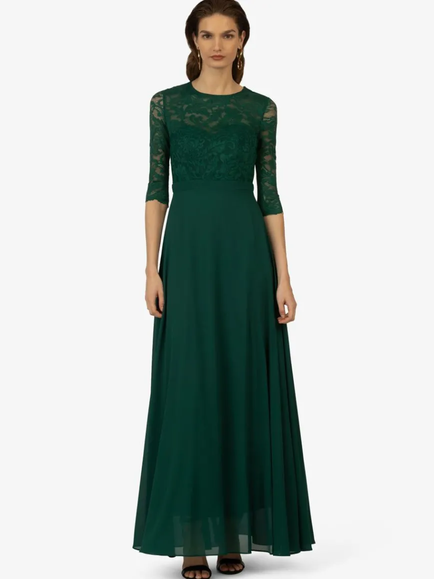 Kraimod Kleider*Damen Abendkleid grün uni