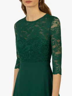 Kraimod Kleider*Damen Abendkleid grün uni