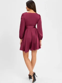 Marie Lund Kleider*Damen Abendkleid bordeaux uni