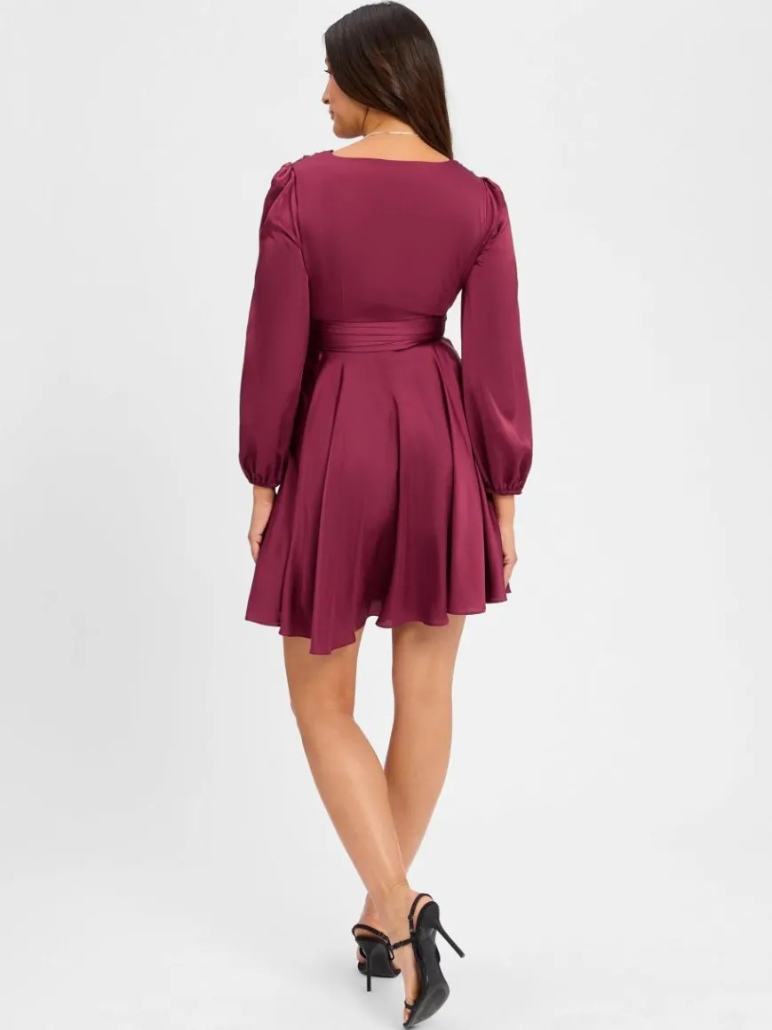 Marie Lund Kleider*Damen Abendkleid bordeaux uni