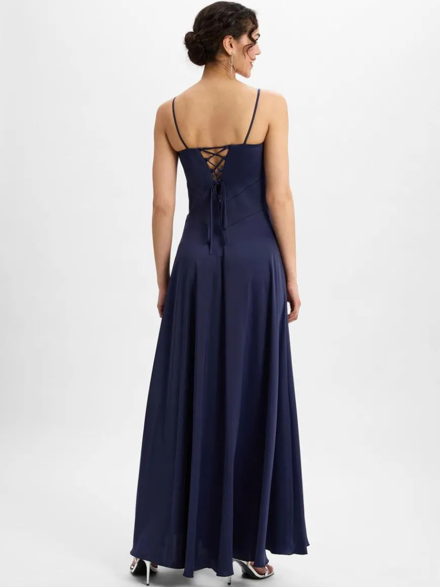 Marie Lund Kleider*Damen Abendkleid marine uni