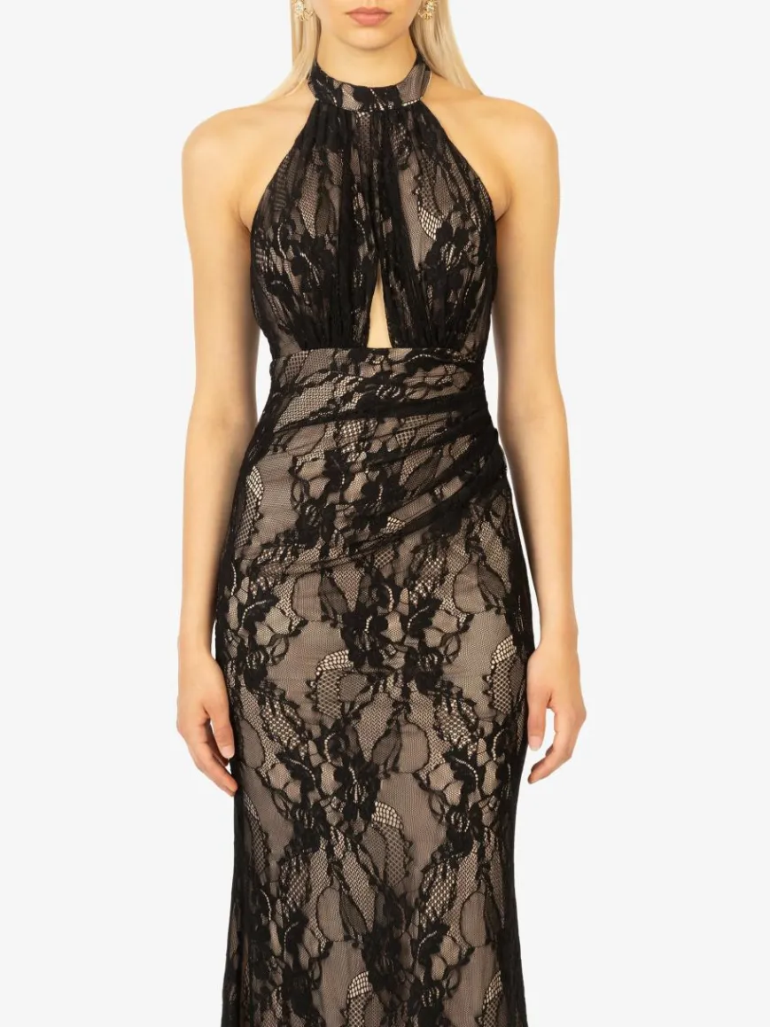 Kraimod Kleider*Damen Abendkleid schwarz gemustert