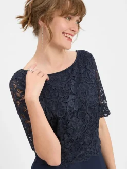 Vera Mont Kleider*Damen Abendkleid marine uni