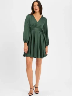 Marie Lund Kleider*Damen Abendkleid smaragd uni