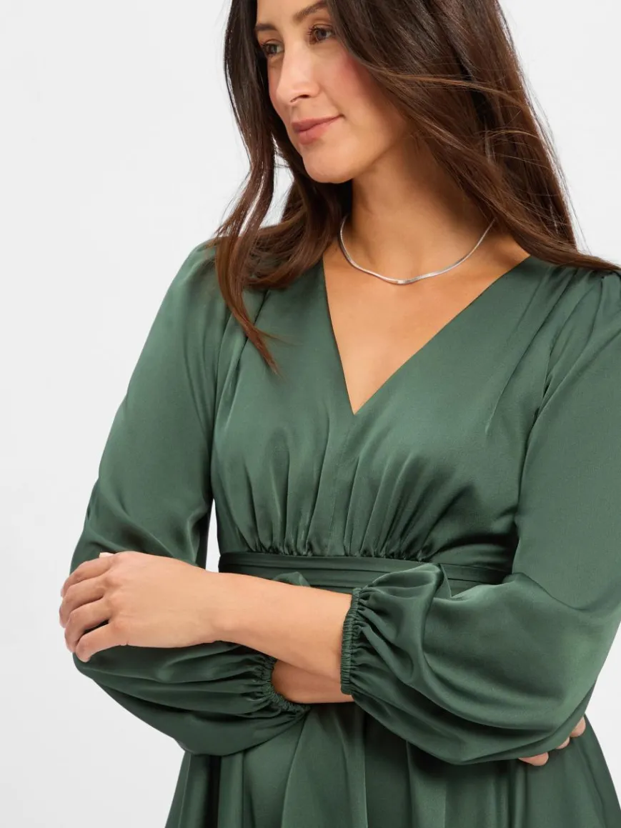 Marie Lund Kleider*Damen Abendkleid smaragd uni