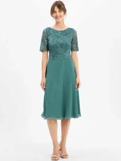 Vera Mont Kleider*Damen Abendkleid smaragd uni