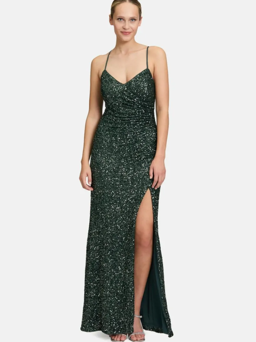 Vera Mont Kleider*Damen Abendkleid grün uni