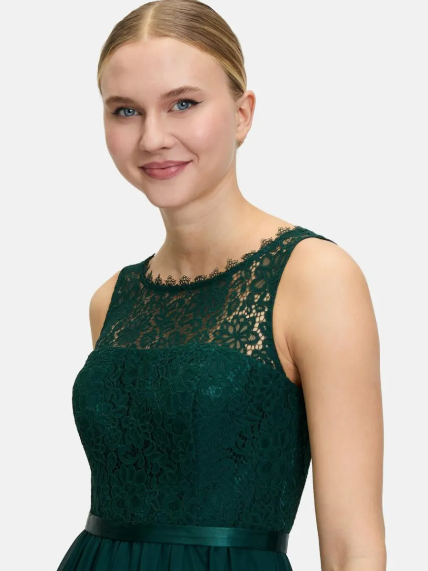 Vera Mont Kleider*Damen Abendkleid petrol smaragd uni