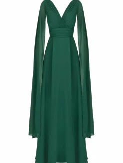 Kraimod Kleider*Damen Abendkleid grün uni