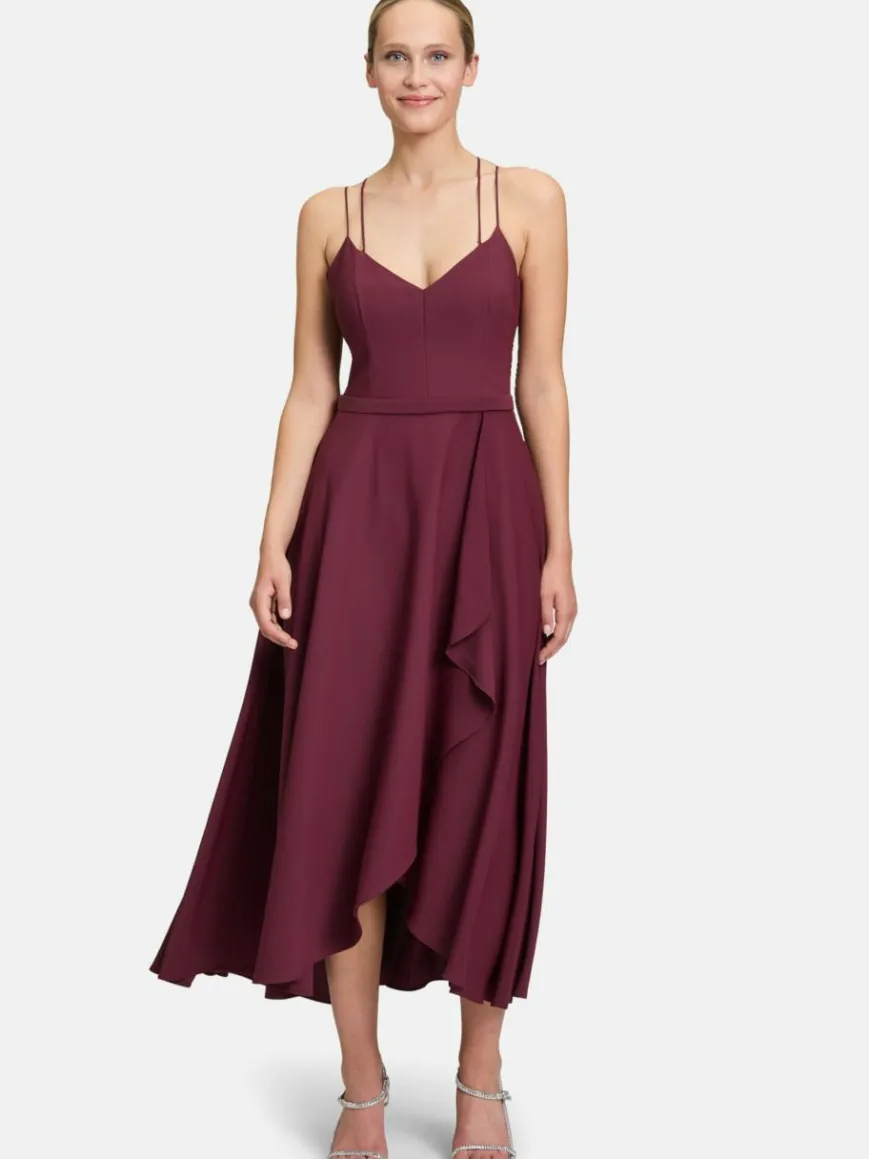 Vera Mont Kleider*Damen Abendkleid bordeaux uni