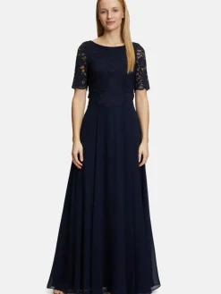Vera Mont Kleider*Damen Abendkleid marine blau uni