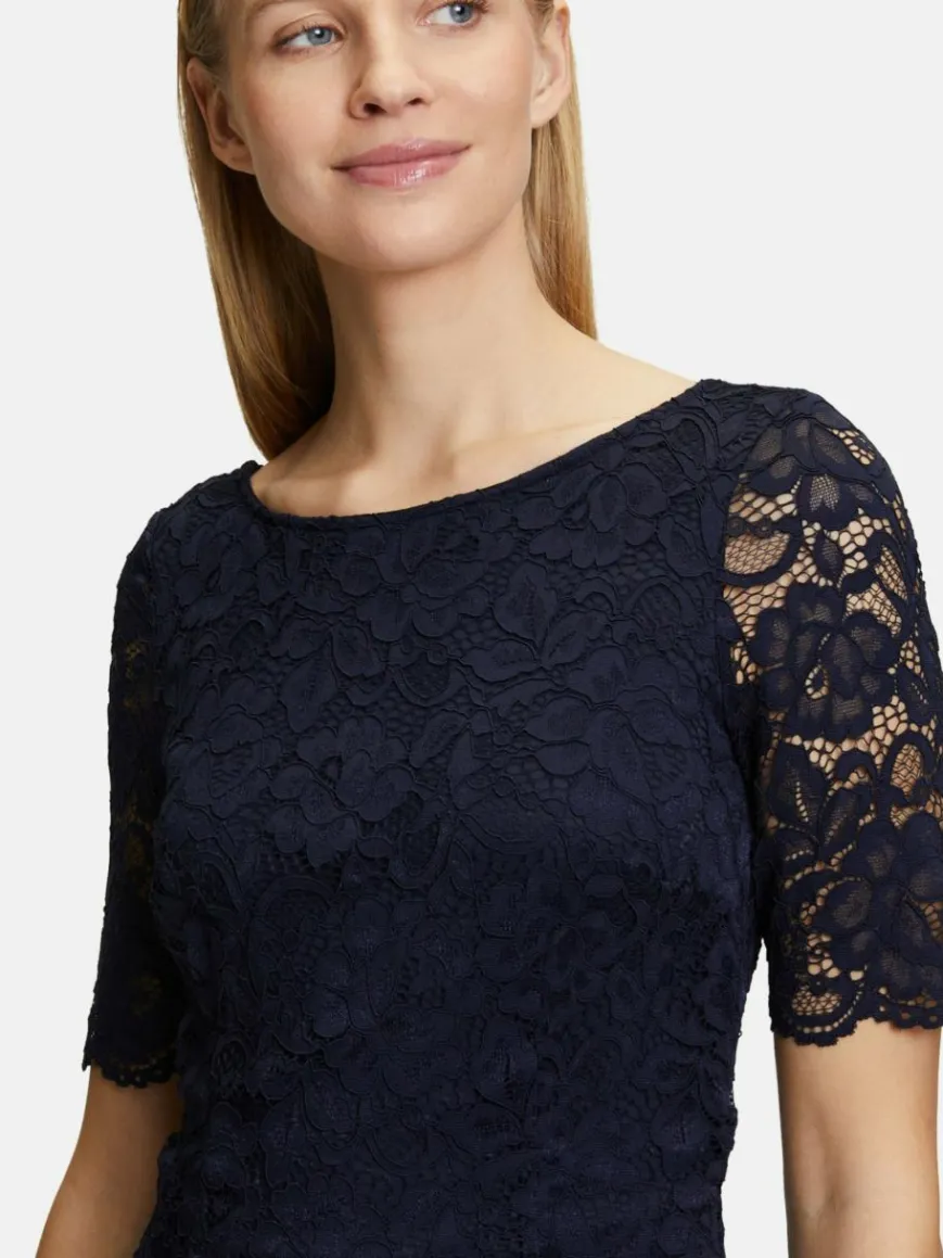 Vera Mont Kleider*Damen Abendkleid marine blau uni