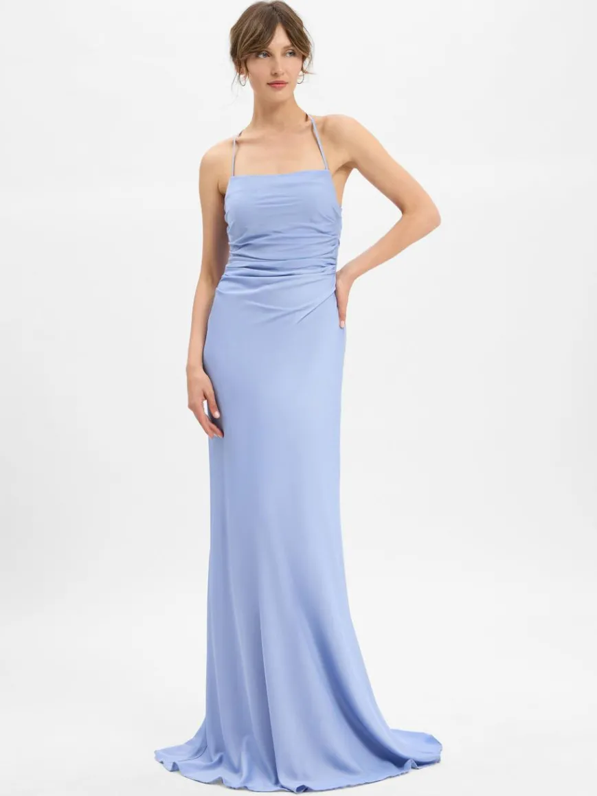 Marie Lund Kleider*Damen Abendkleid hellblau uni