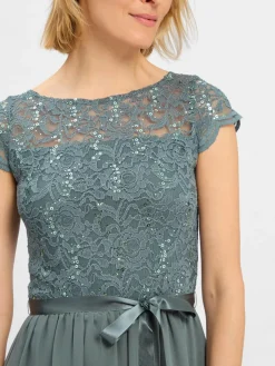 Swing Kleider*Damen Abendkleid schilf uni