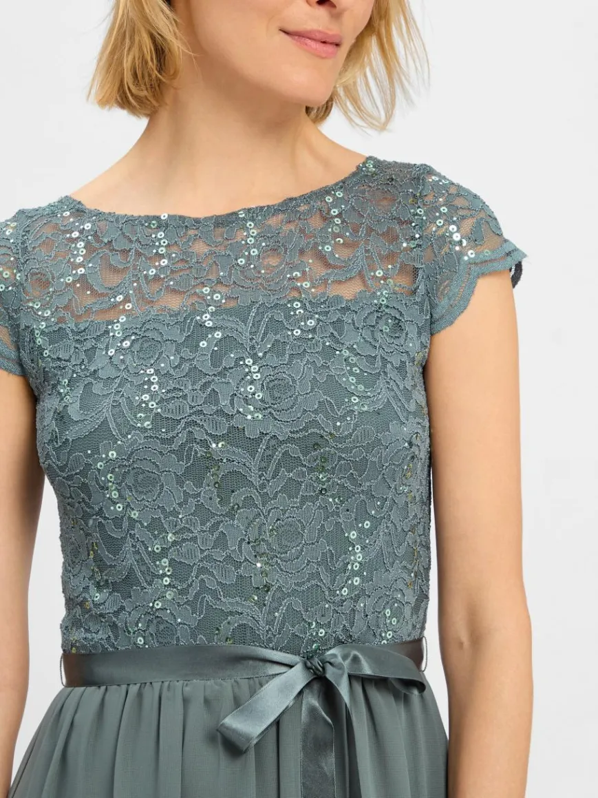 Swing Kleider*Damen Abendkleid schilf uni