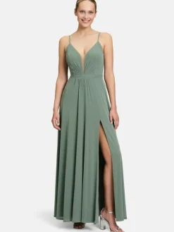 Vera Mont Kleider*Damen Abendkleid grün mint uni