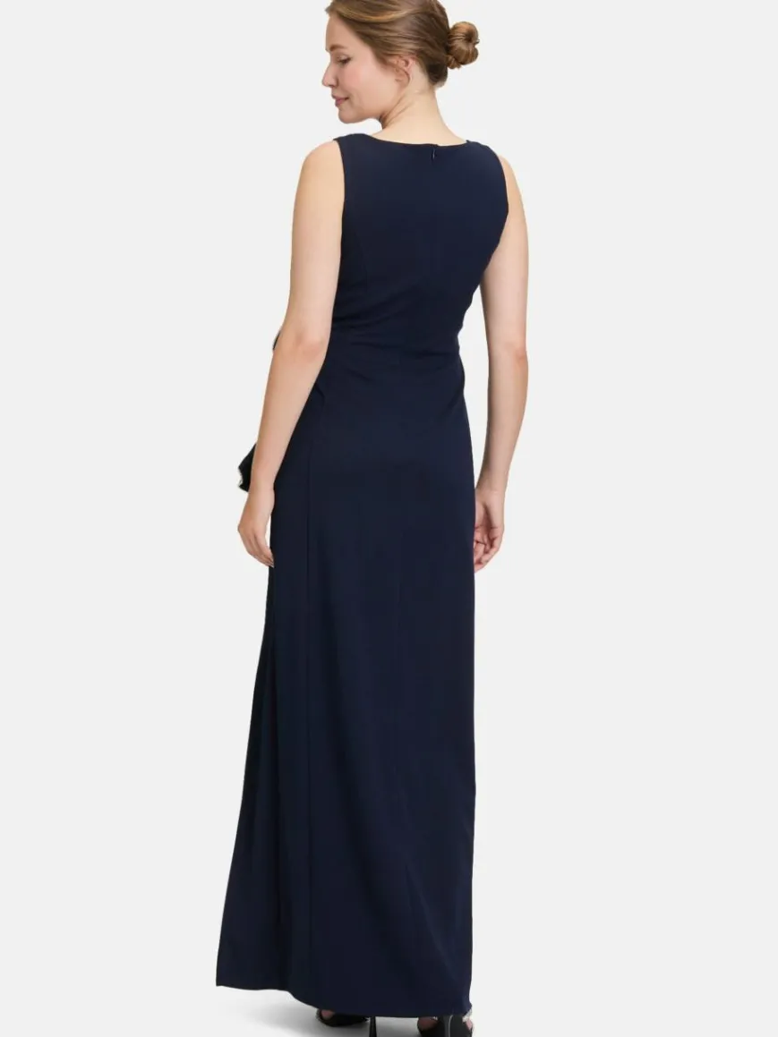 Vera Mont Kleider*Damen Abendkleid marine blau uni