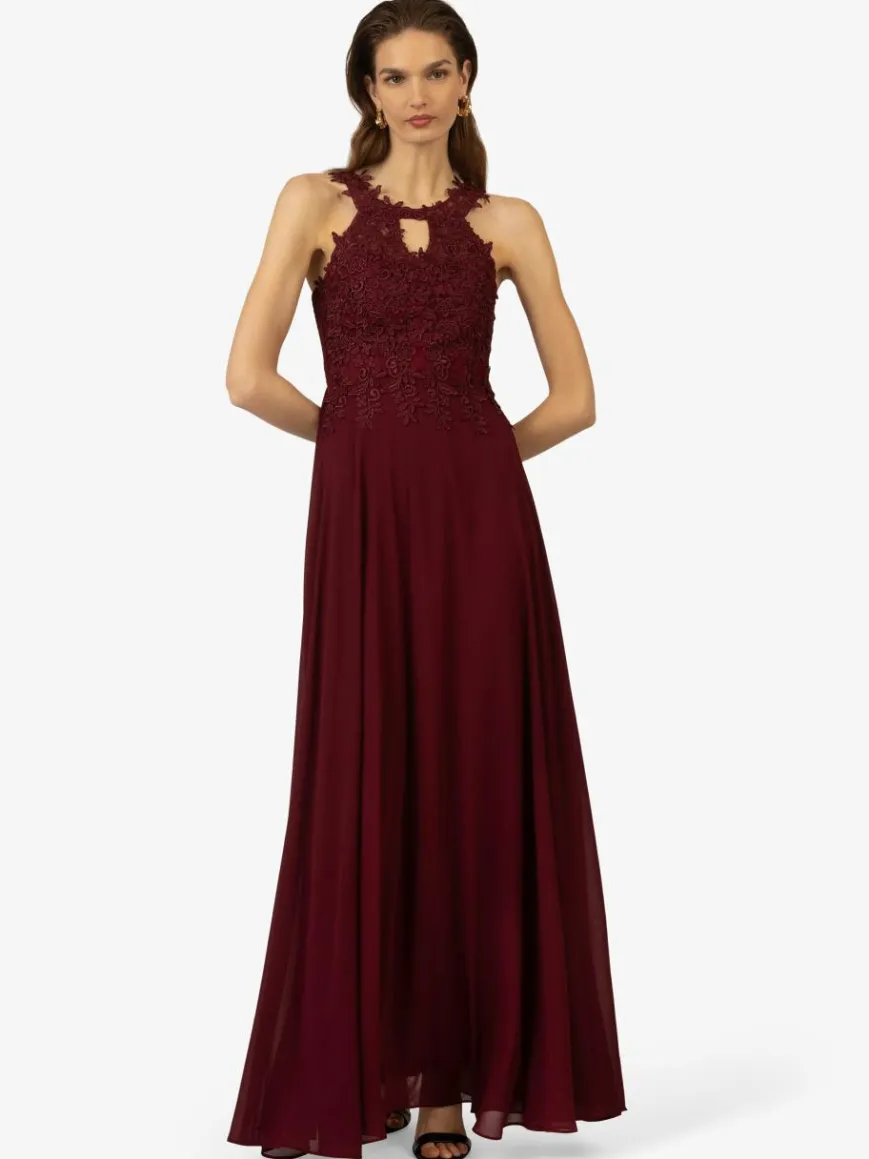Kraimod Kleider*Damen Abendkleid bordeaux uni