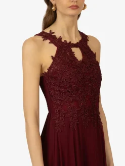Kraimod Kleider*Damen Abendkleid bordeaux uni