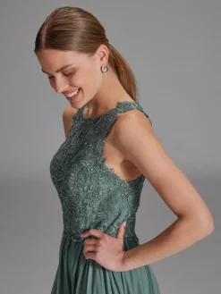 Hey Kyla Kleider*Damen Abendkleid schilf uni