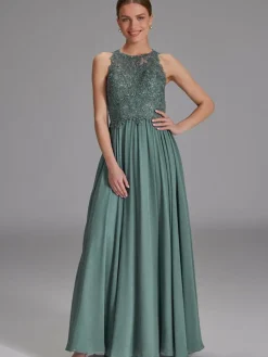 Hey Kyla Kleider*Damen Abendkleid schilf uni