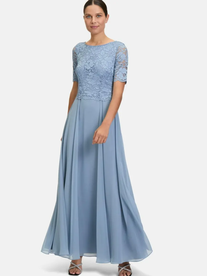 Vera Mont Kleider*Damen Abendkleid blau uni