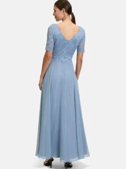 Vera Mont Kleider*Damen Abendkleid blau uni