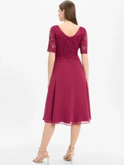 Vera Mont Kleider*Damen Abendkleid bordeaux uni