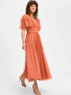 Marie Lund Kleider*Damen Abendkleid terra uni