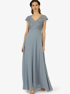 Kraimod Kleider*Damen Abendkleid hellblau uni
