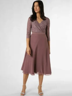 Swing Kleider*Damen Abendkleid aubergine uni