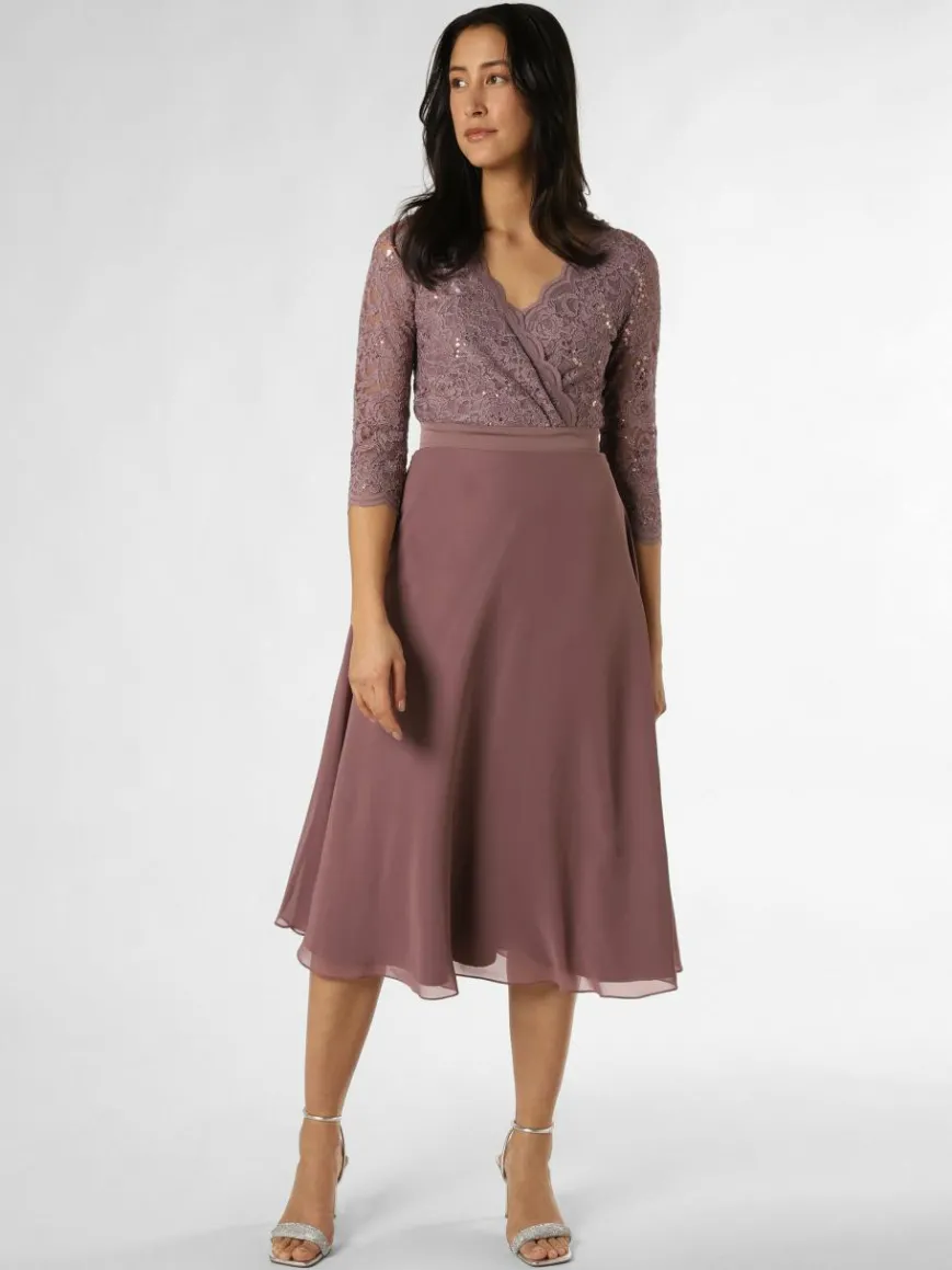 Swing Kleider*Damen Abendkleid aubergine uni