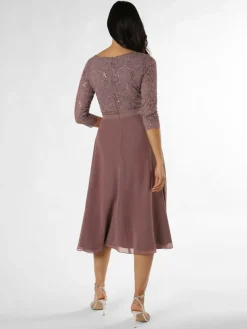 Swing Kleider*Damen Abendkleid aubergine uni