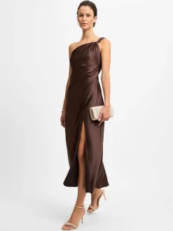 Marie Lund Kleider*Damen Abendkleid schoko uni