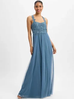 Suddenly Princess Kleider*Damen Abendkleid blau uni