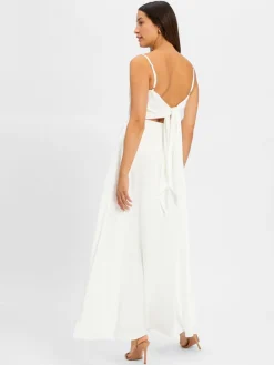 Laona Kleider*Damen Abendkleid ecru uni