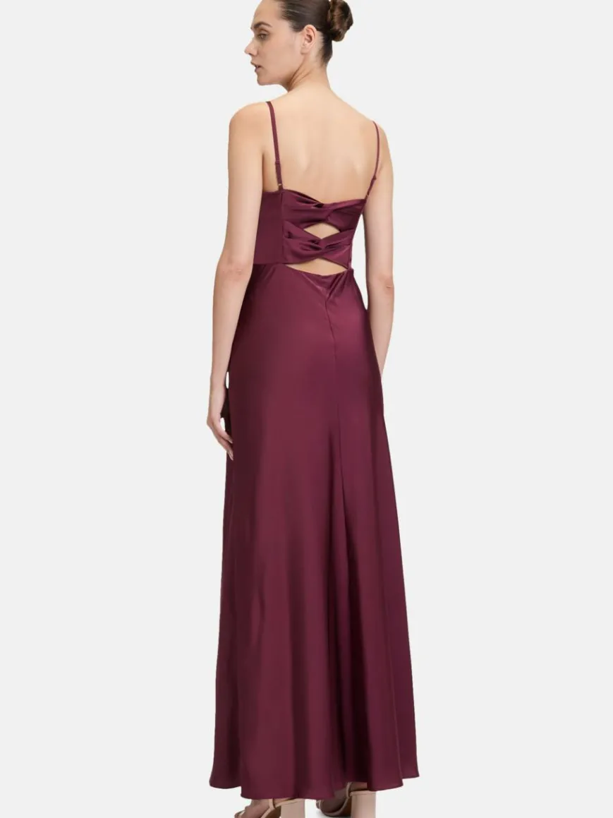 Vera Mont Kleider*Damen Abendkleid bordeaux uni