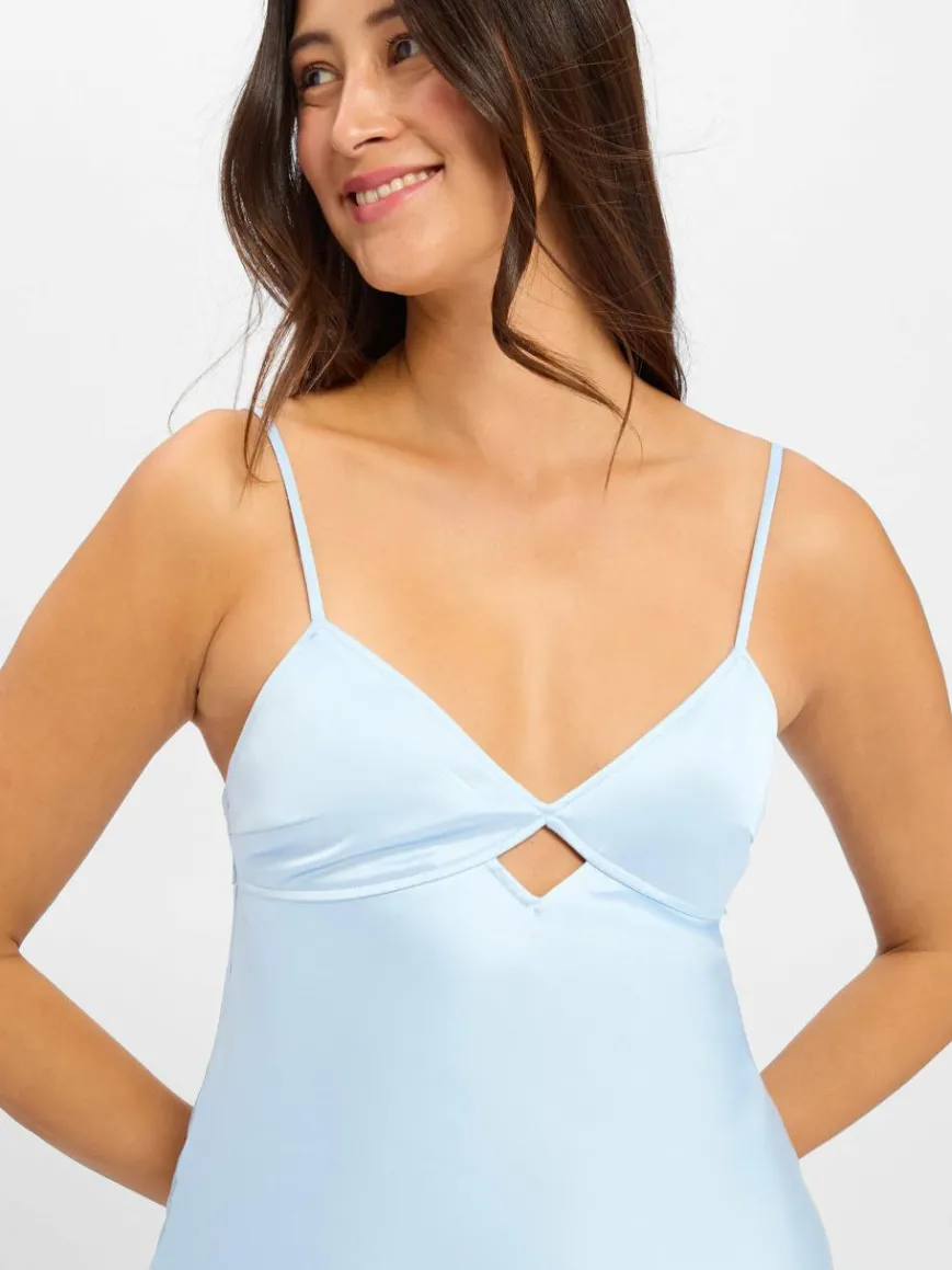 Marie Lund Kleider*Damen Abendkleid hellblau uni