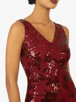 Kraimod Kleider*Damen Abendkleid bordeaux gemustert